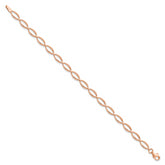 14K Rose Gold Polished and D/C Bracelet